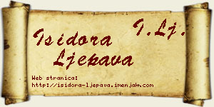 Isidora Ljepava vizit kartica